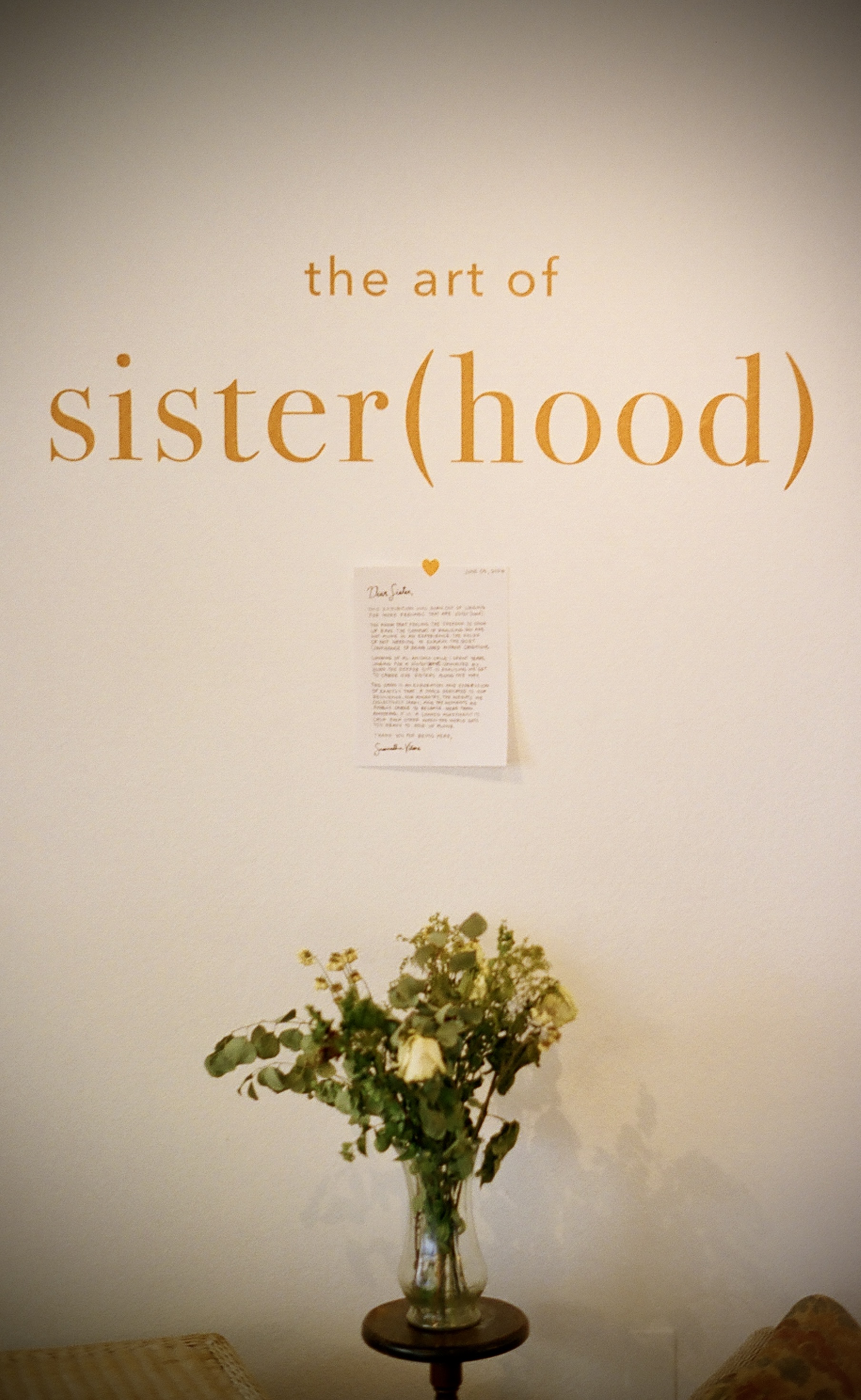 The Art of Sister(hood) entry wall — ThirtyThree Gallery, Las Vegas